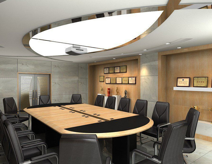 企业会议室创意个性软膜天花吊顶